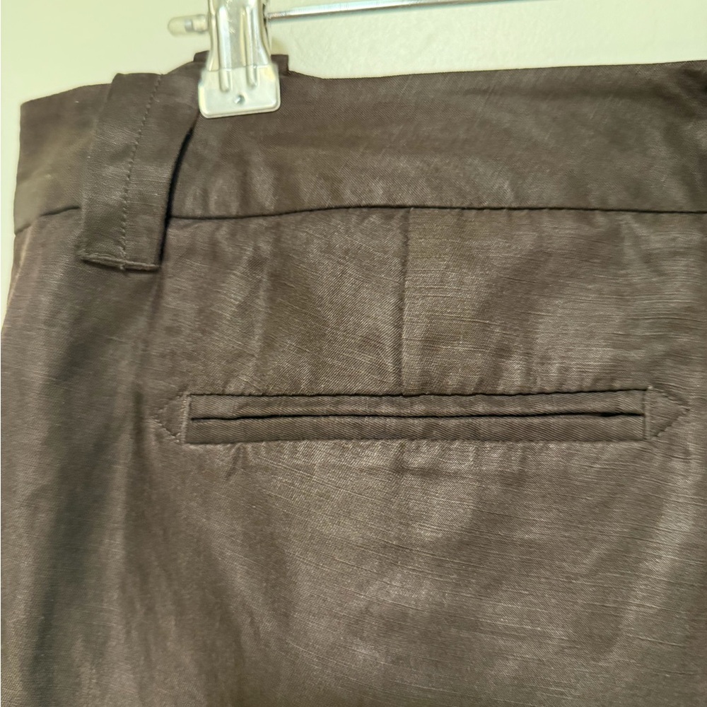 Banana Republic Espresso Linen & Silk Flare Pants - Picture 11 of 13